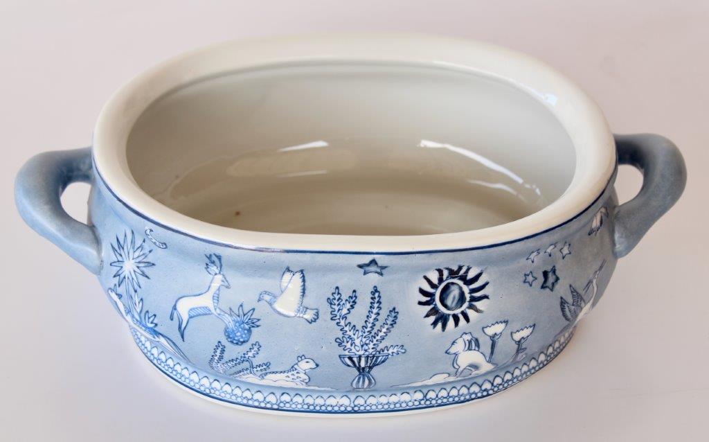 Small Blue Oval Foot Bath